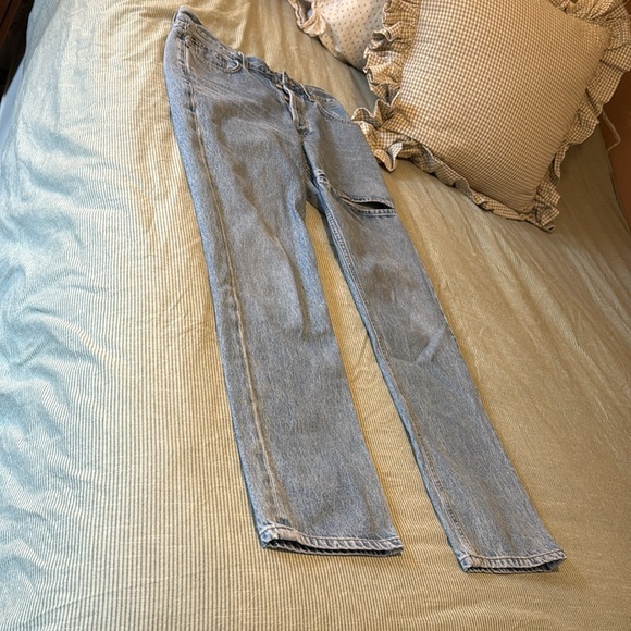 Agolde Lana Mid Rise Straight Slice - Picture 7 of 13